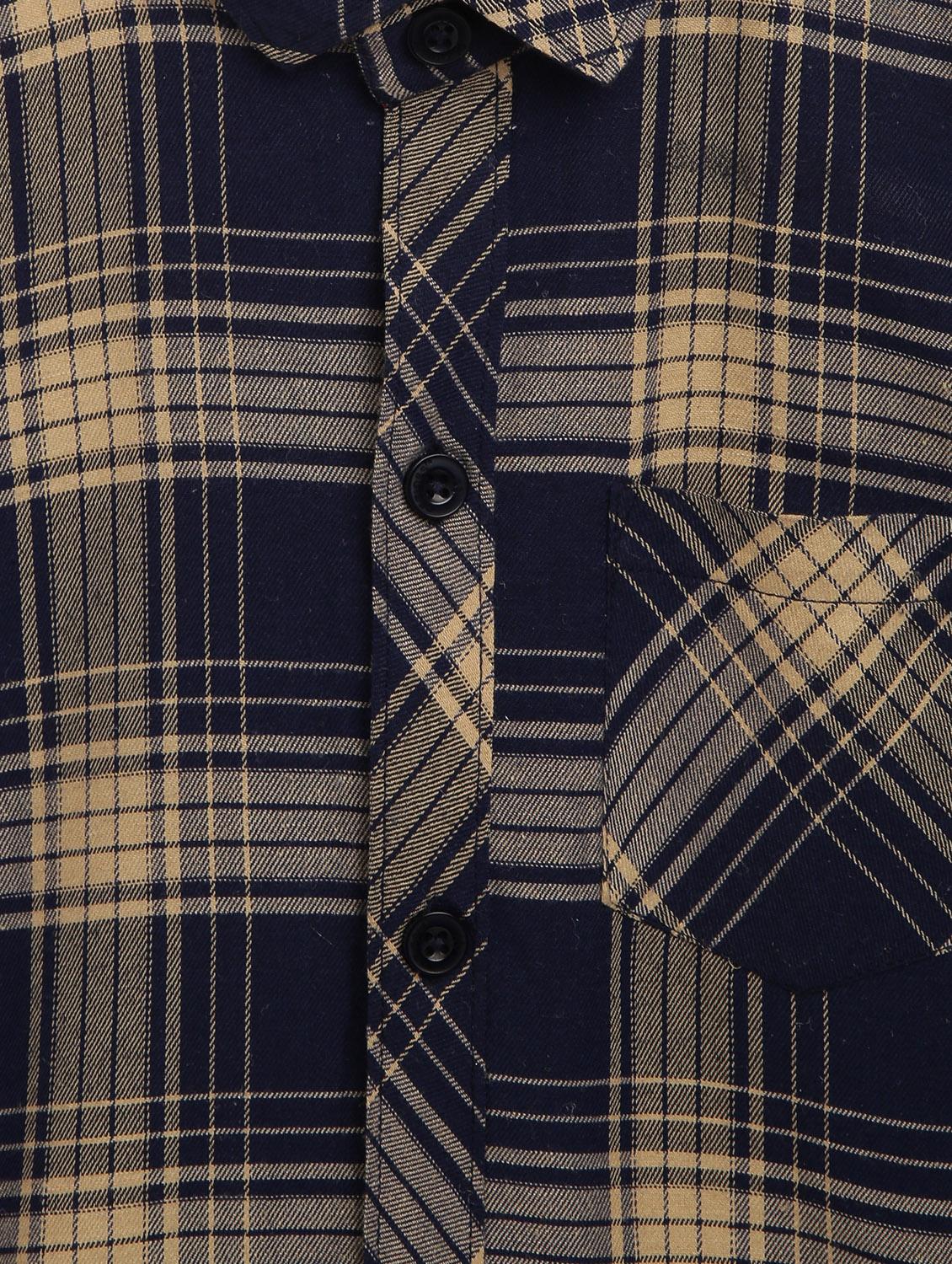 navy blue checkered shirt - 17536711 - Standard Image - 4