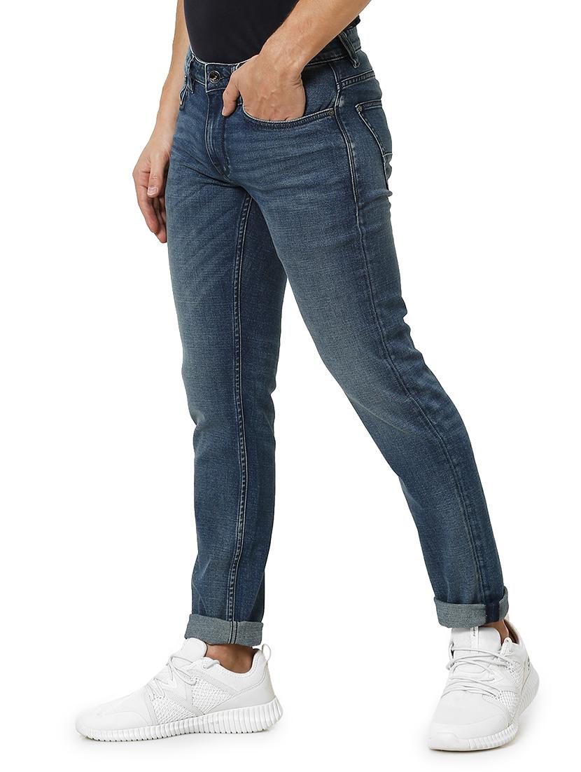 blue light washed denim jeans - 17538903 - Standard Image - 1