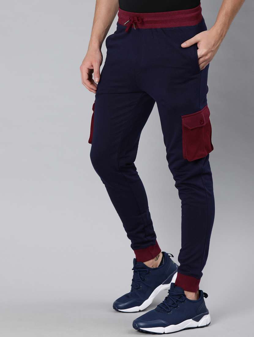 navy blue solid jogger