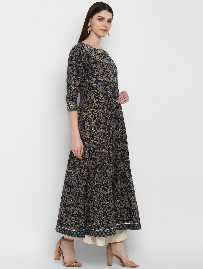 floral anarkali kurta - 17541185 - Standard Image - 1