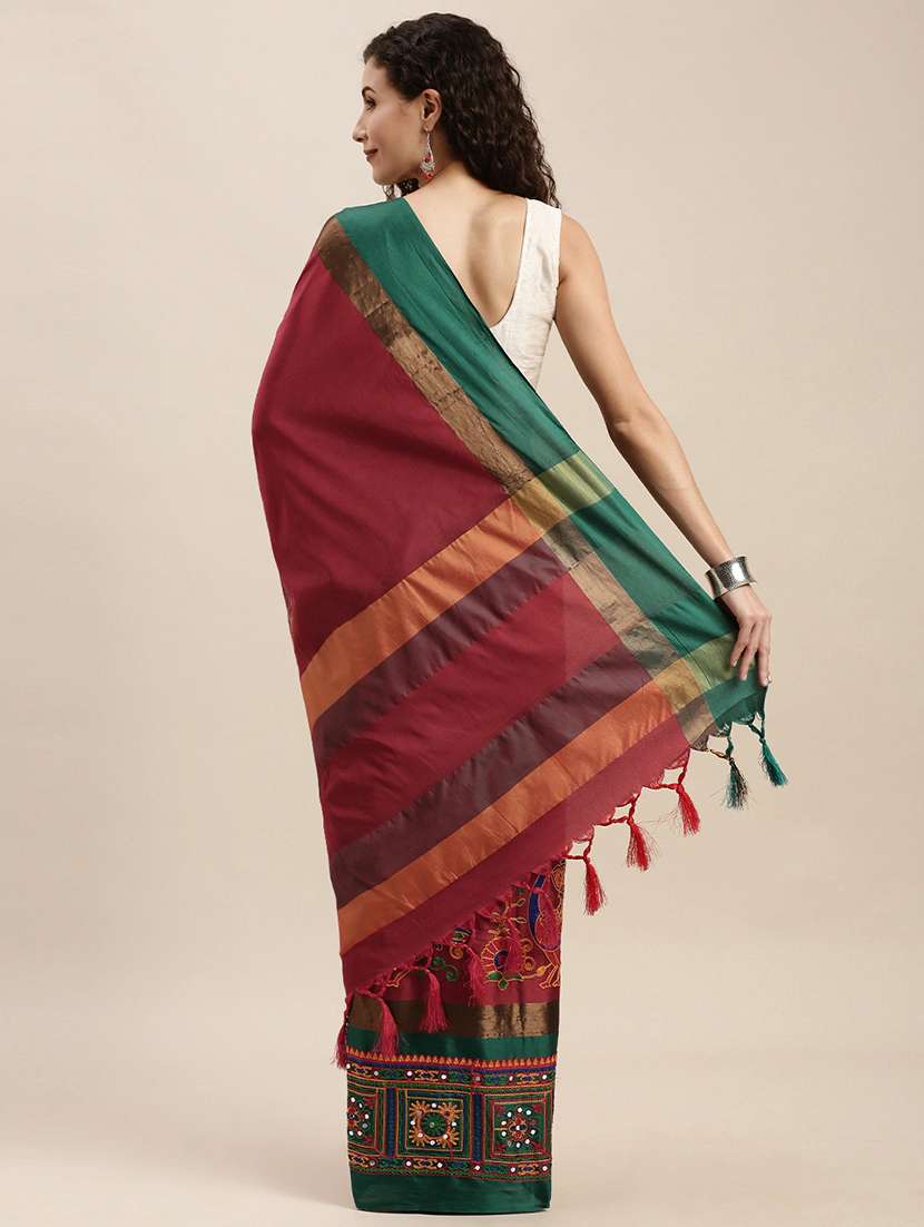 women's embroidered saree with blouse - 17541300 -  Standard Image - 1