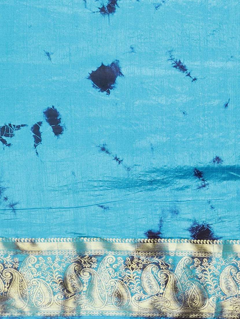 zari bordered printed saree with blouse - 17541357 - Standard Image - 4