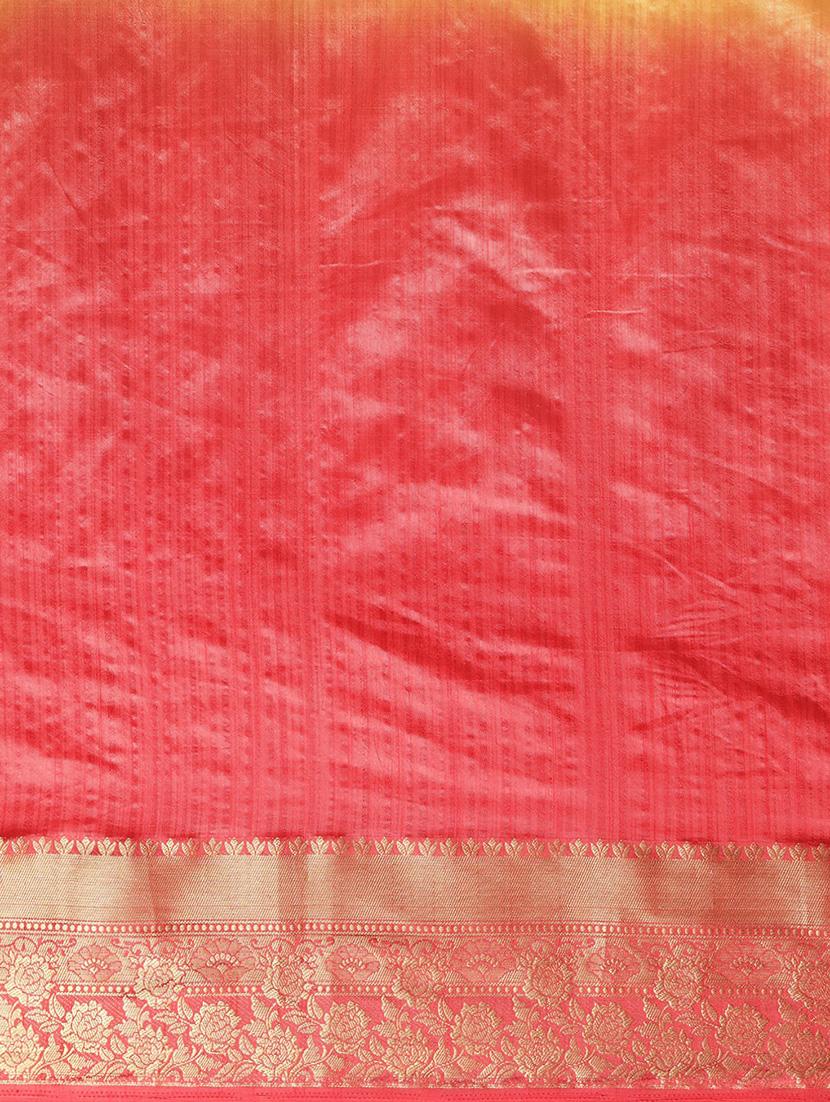 zari bordered printed saree with blouse - 17541380 - Standard Image - 4