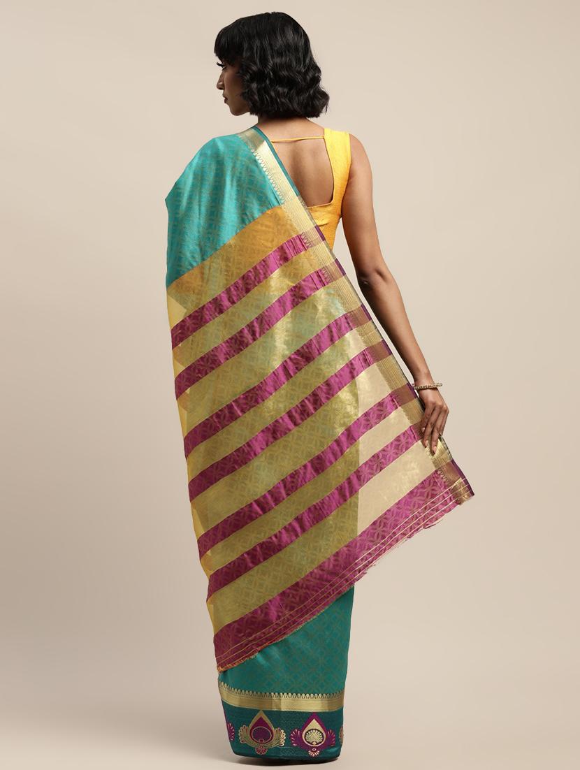 zari bordered printed saree - 17541402 - Standard Image - 1