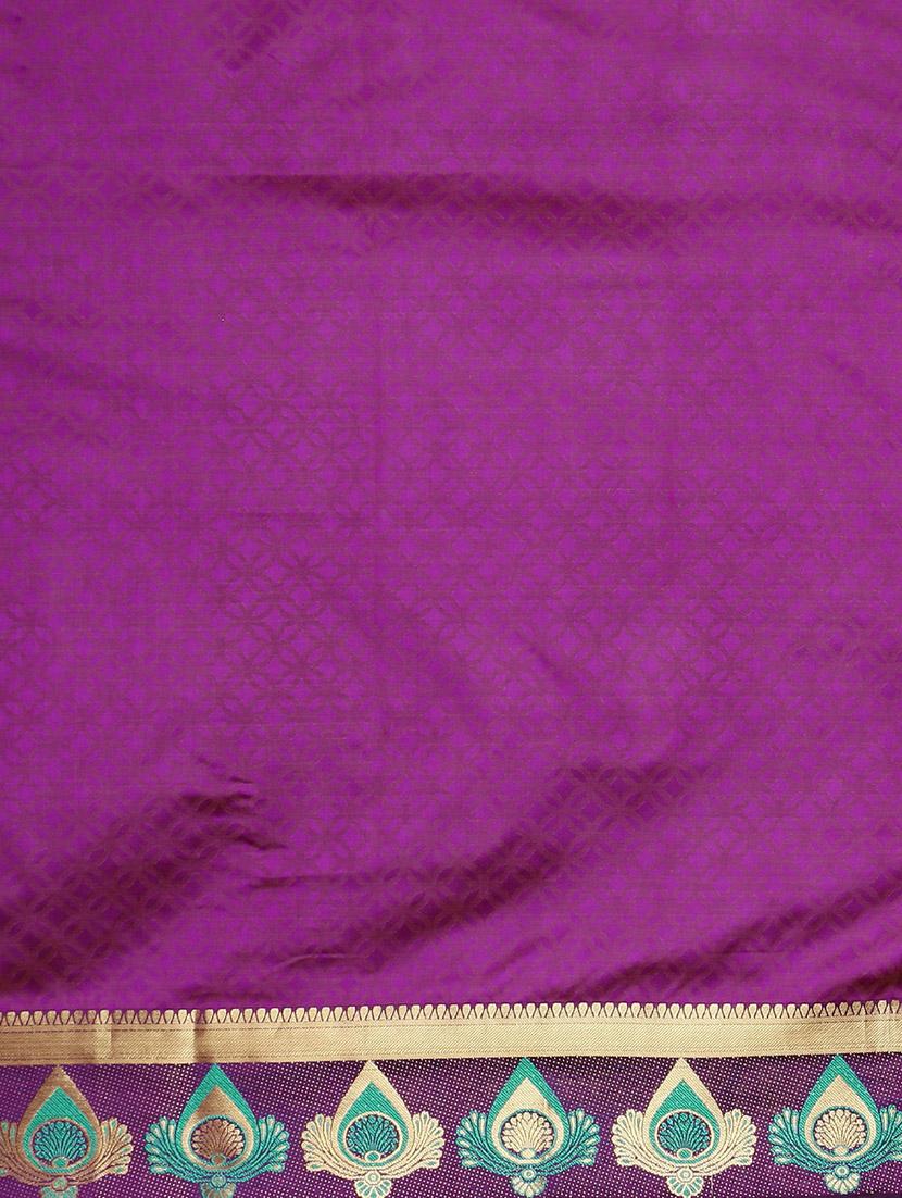 zari bordered printed saree with blouse - 17541405 - Standard Image - 4