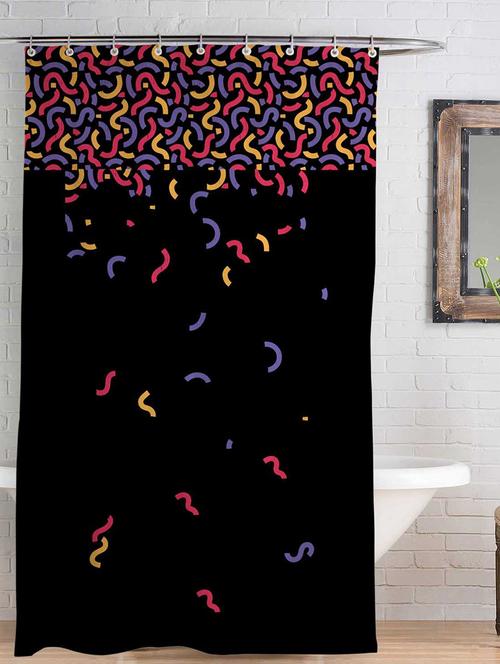 rightgifting water repellent polyester shower curtain 7 feet for bathroom with 10 hooks (48 x 84 inches , multi-colored) - 17541468 -  Standard Image - 0