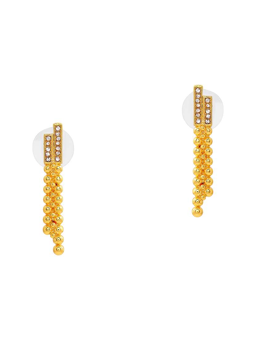 gold metal studs earring - 17542751 -  Standard Image - 1
