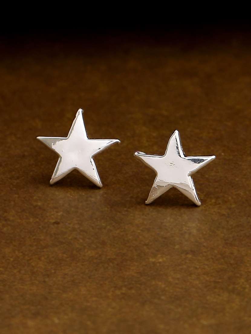 silver metal studs earring
