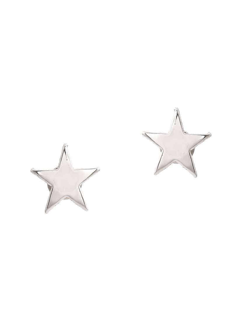 silver metal studs earring - 17542767 -  Standard Image - 1