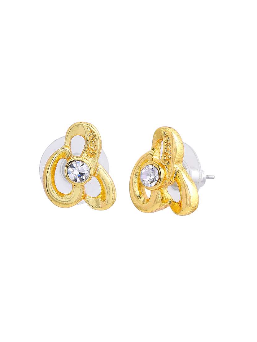 gold metal studs earring - 17542778 - Standard Image - 1