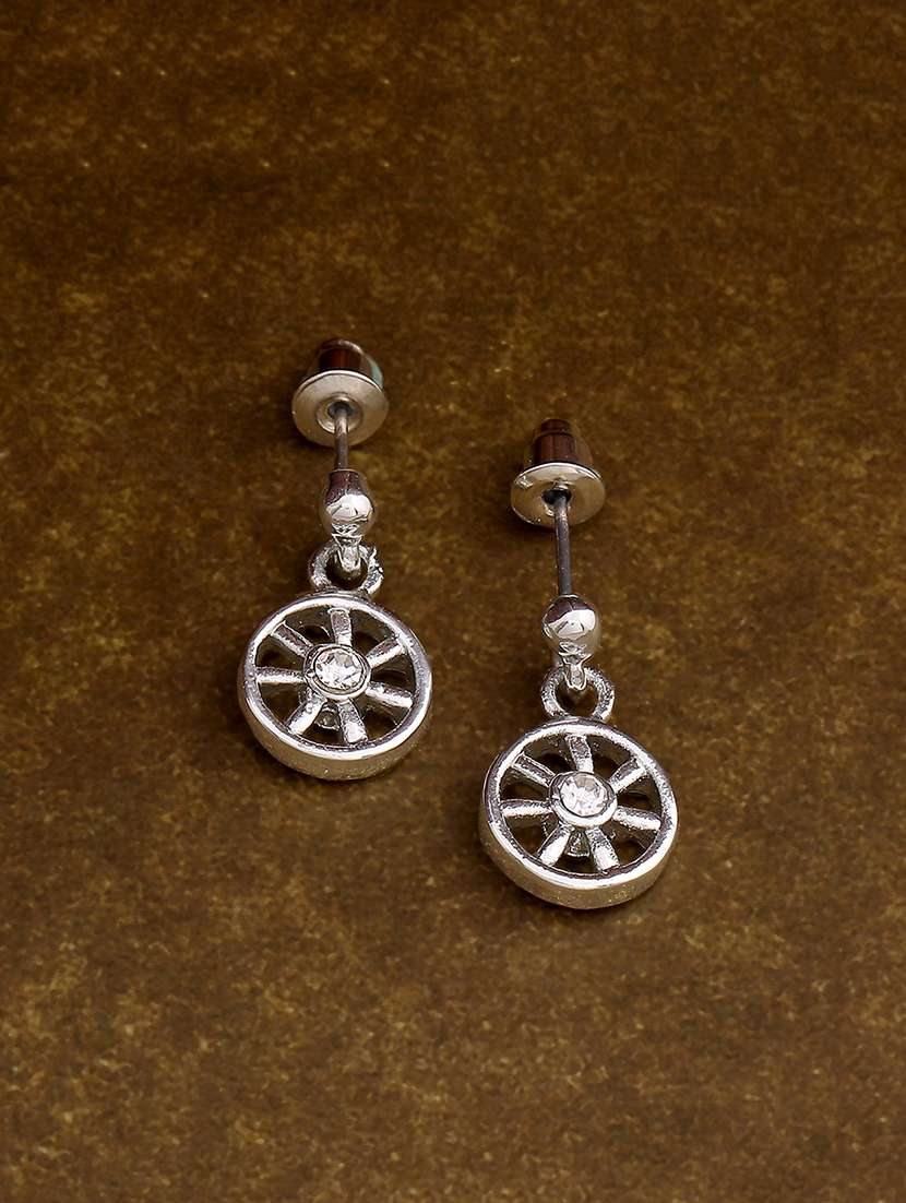 silver  metal drop earring