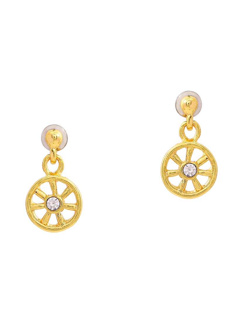 gold metal drop earring - 17542788 -  Standard Image - 1