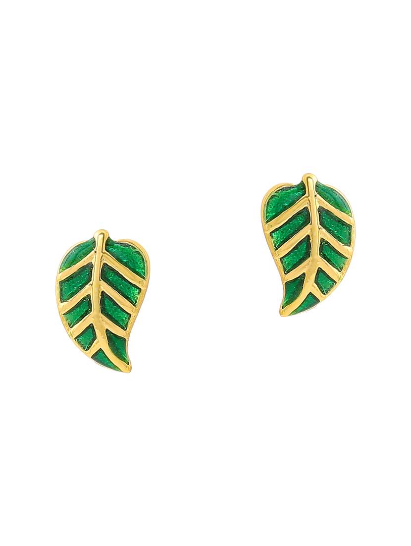 green metal studs earring - 17542805 -  Standard Image - 1