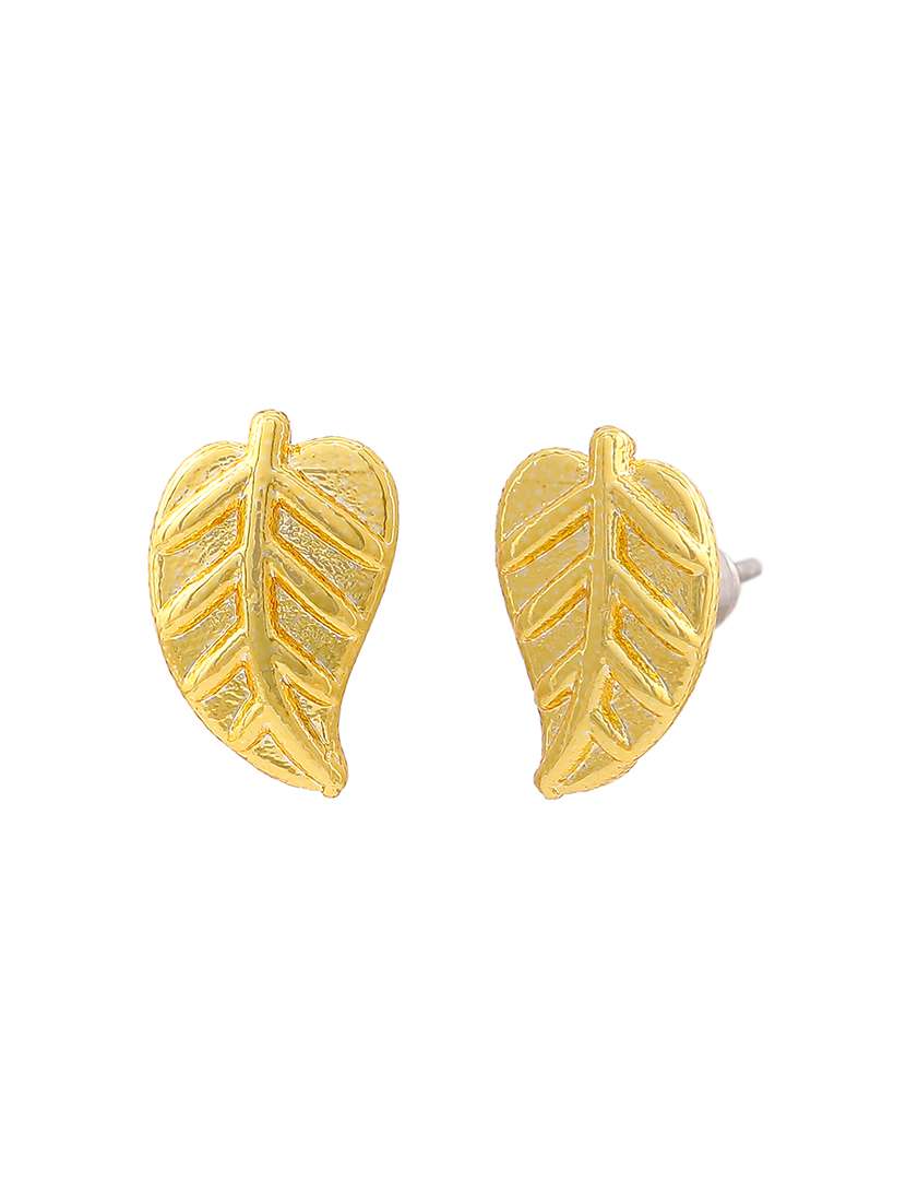 gold  metal studs earring - 17542807 -  Standard Image - 1