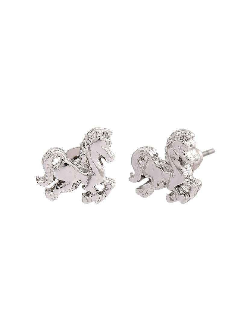 silver  metal studs earring - 17542814 -  Standard Image - 1
