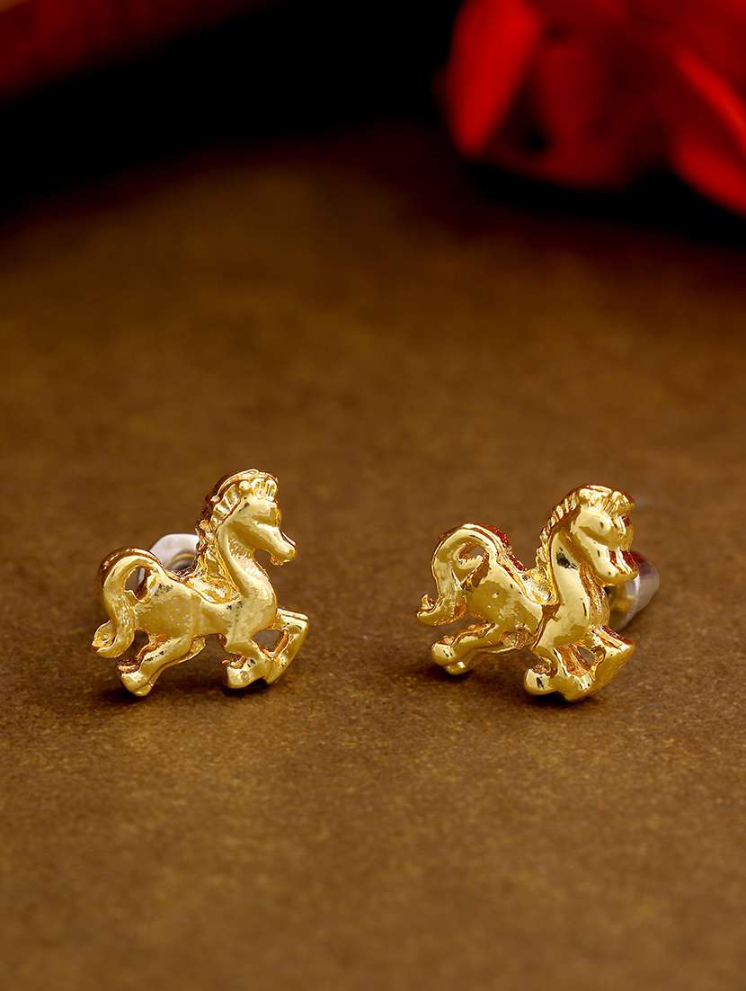 gold metal studs earring