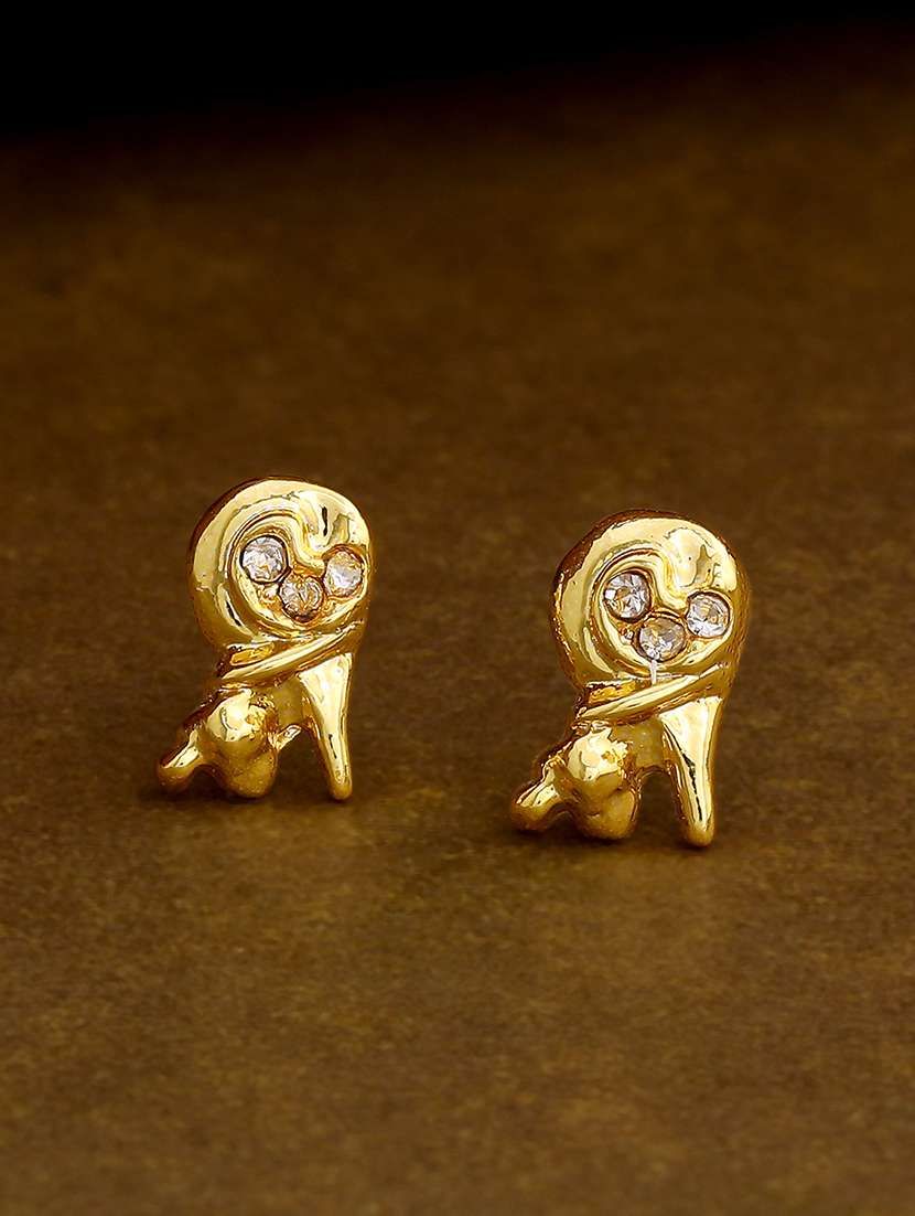 gold metal studs earring