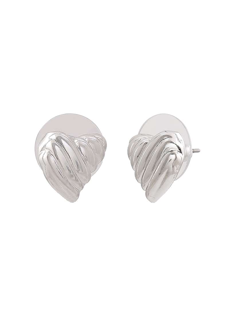 silver metal studs earring - 17542830 - Standard Image - 1