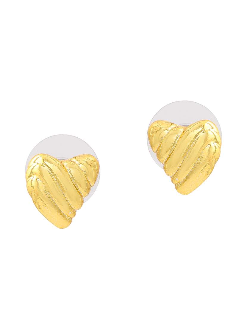 gold metal studs earring - 17542831 -  Standard Image - 1