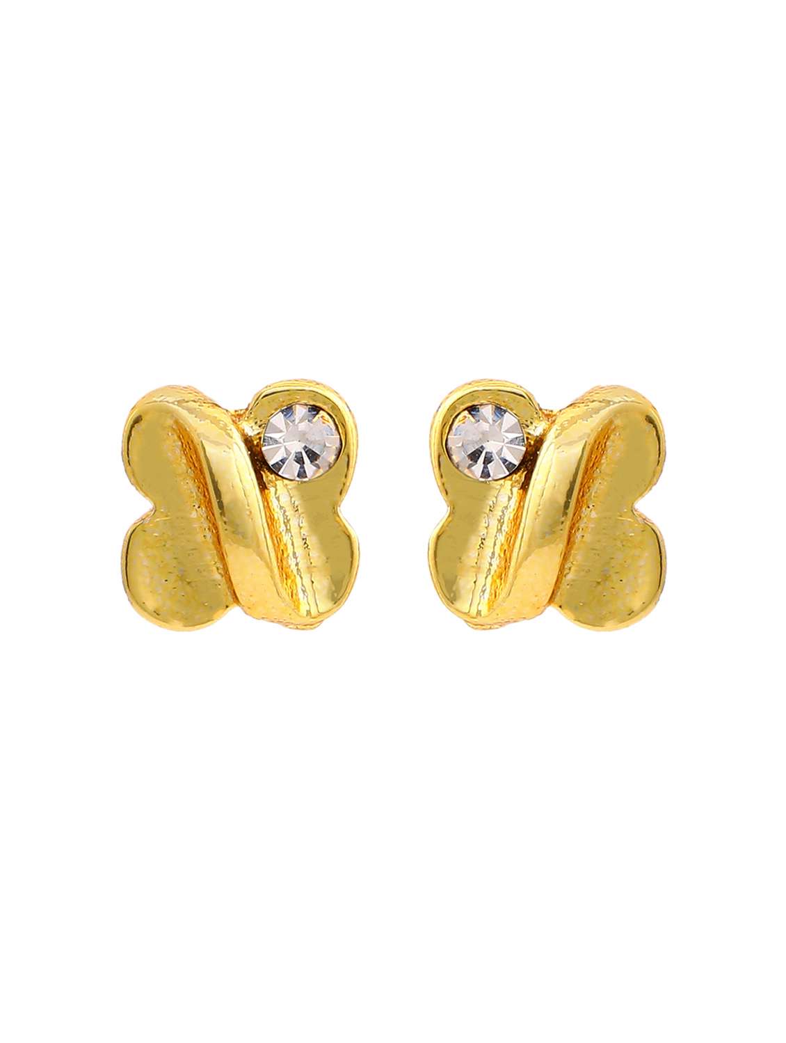 gold metal studs earring - 17542837 - Standard Image - 1