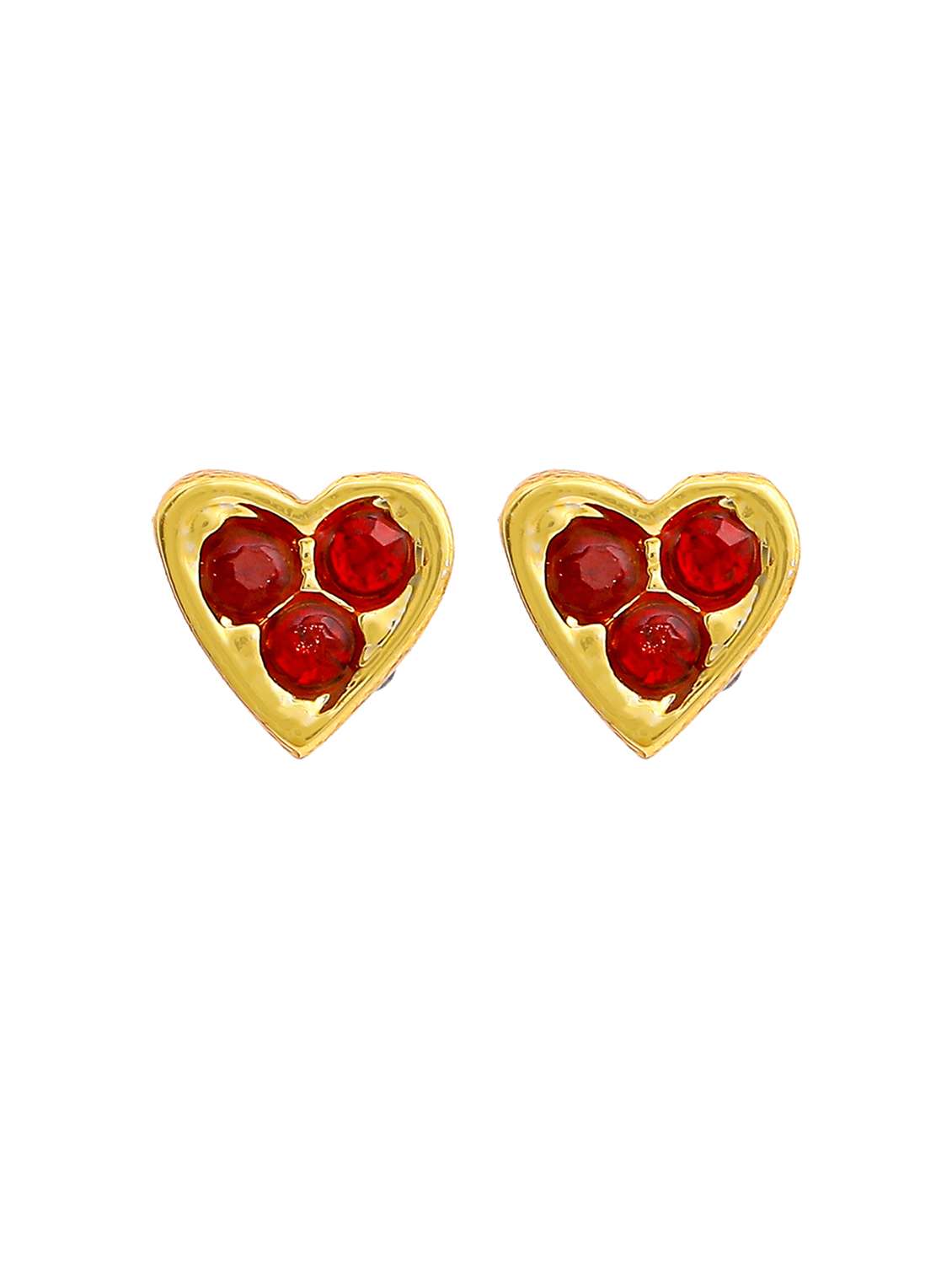 red metal studs earring - 17542839 - Standard Image - 1