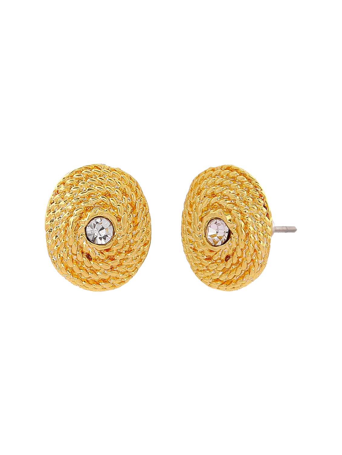 gold  metal studs earring - 17542842 -  Standard Image - 1