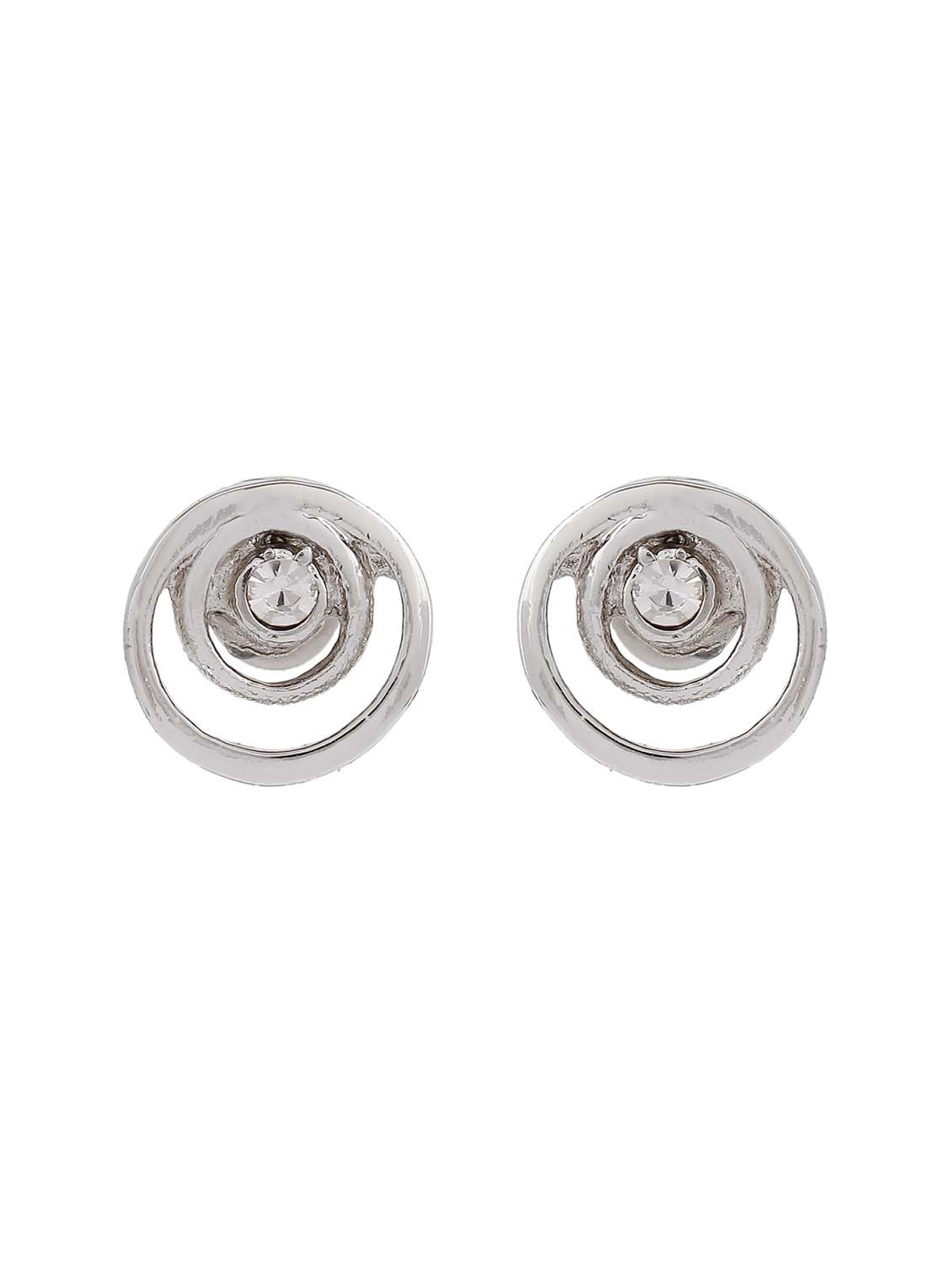 silver metal studs earring - 17542843 - Standard Image - 1