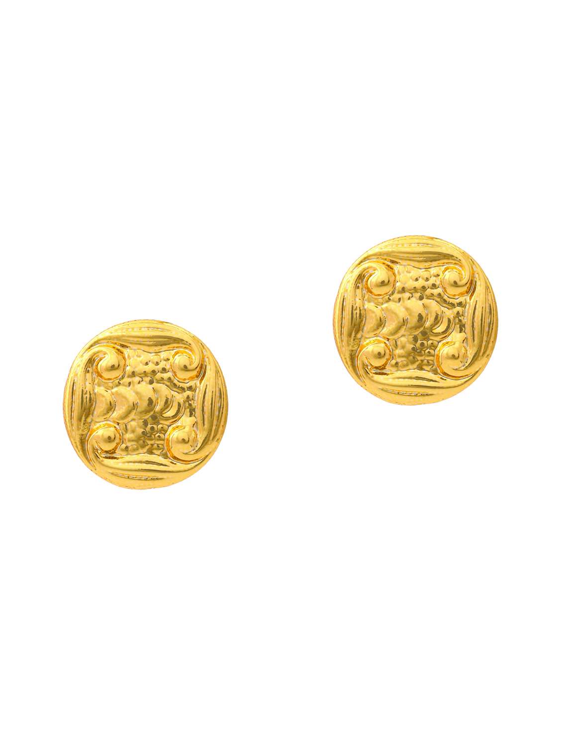 gold  metal studs earring - 17542848 -  Standard Image - 1