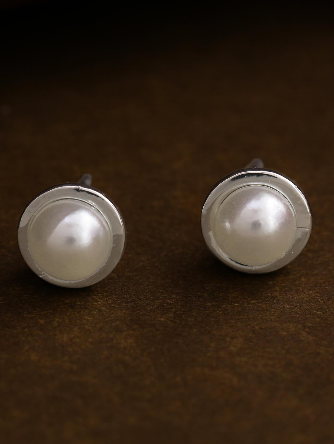 silver metal studs earring - 17542849 - Zoom Image - 0