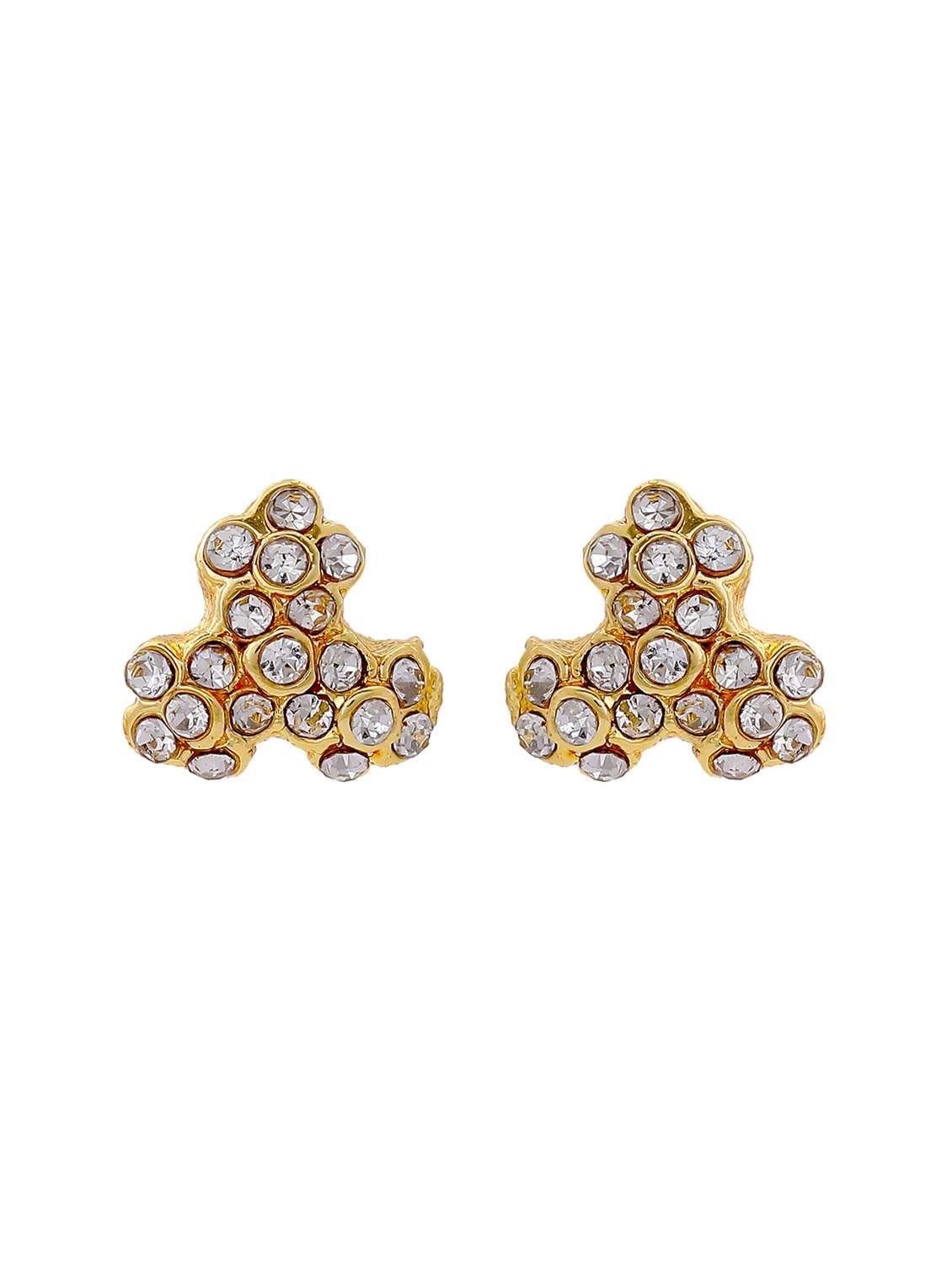 gold metal studs earring - 17542856 -  Standard Image - 1