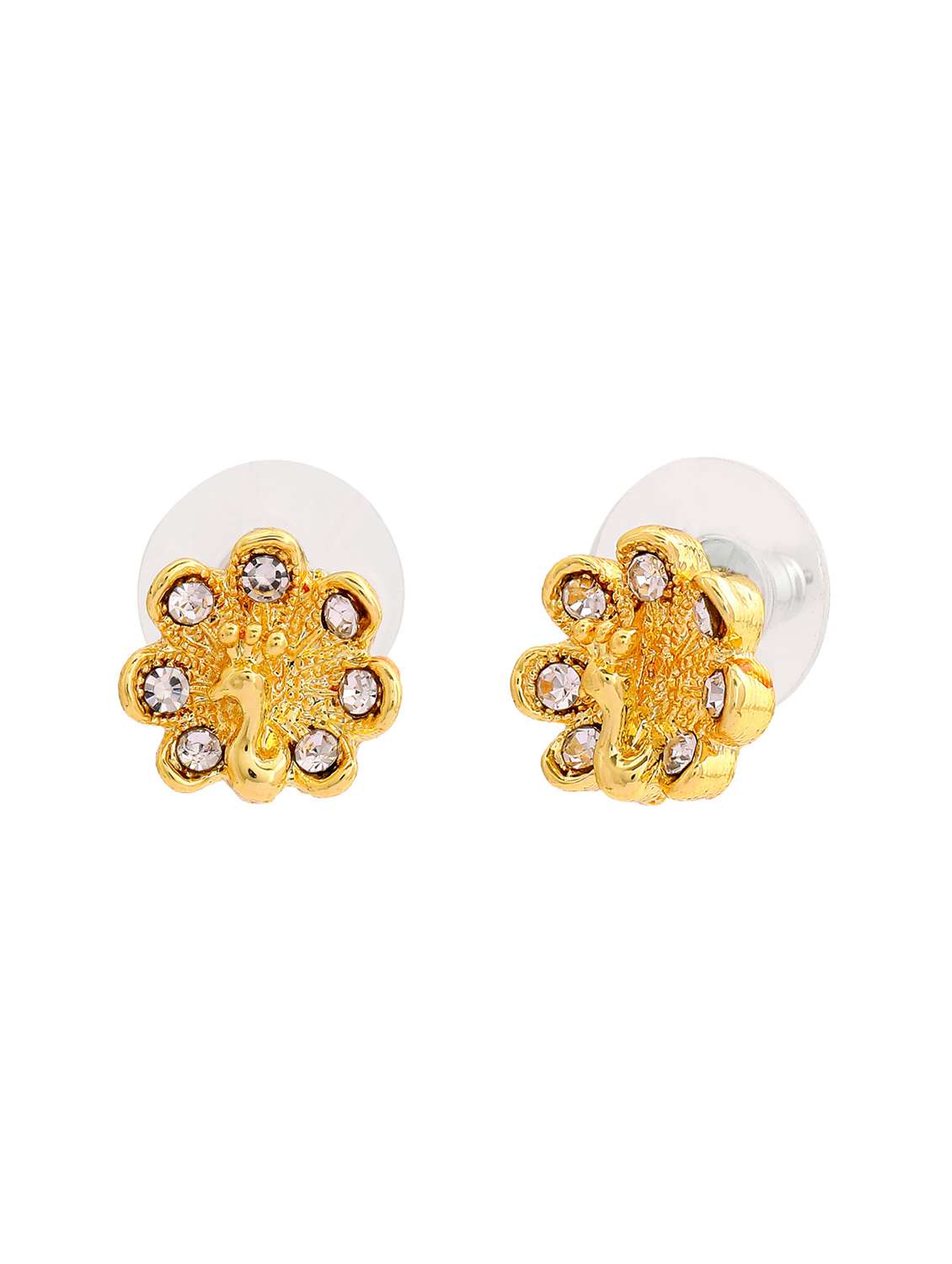 gold  metal studs earring - 17542857 -  Standard Image - 1