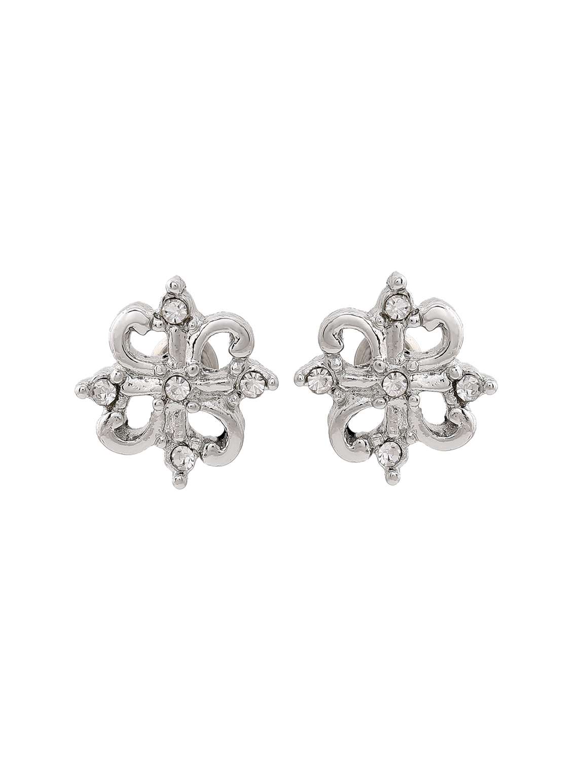 silver metal studs earring - 17542860 - Standard Image - 1