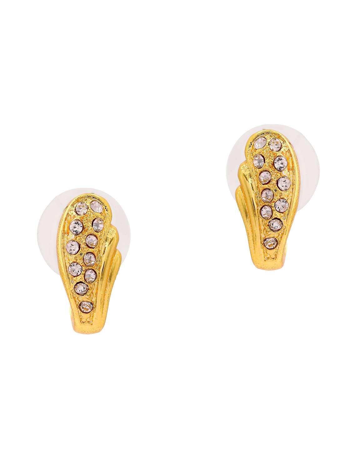 gold metal studs earring - 17542863 - Standard Image - 1