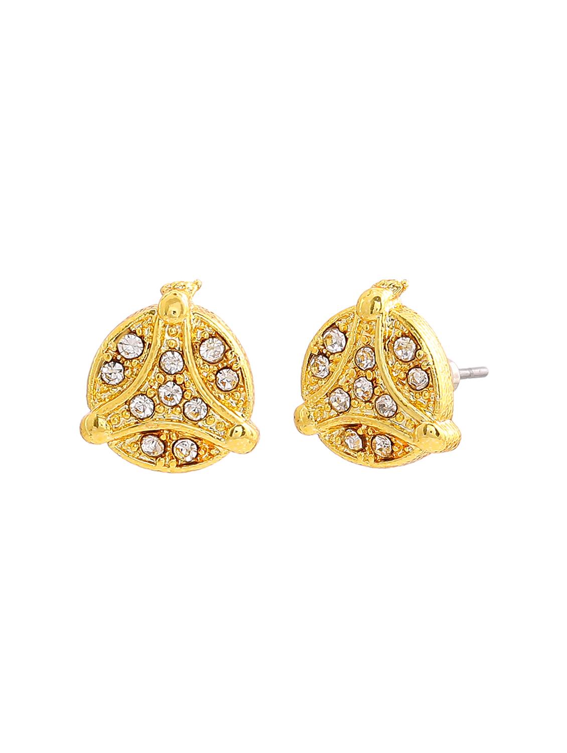 gold  metal studs earring - 17542865 -  Standard Image - 1
