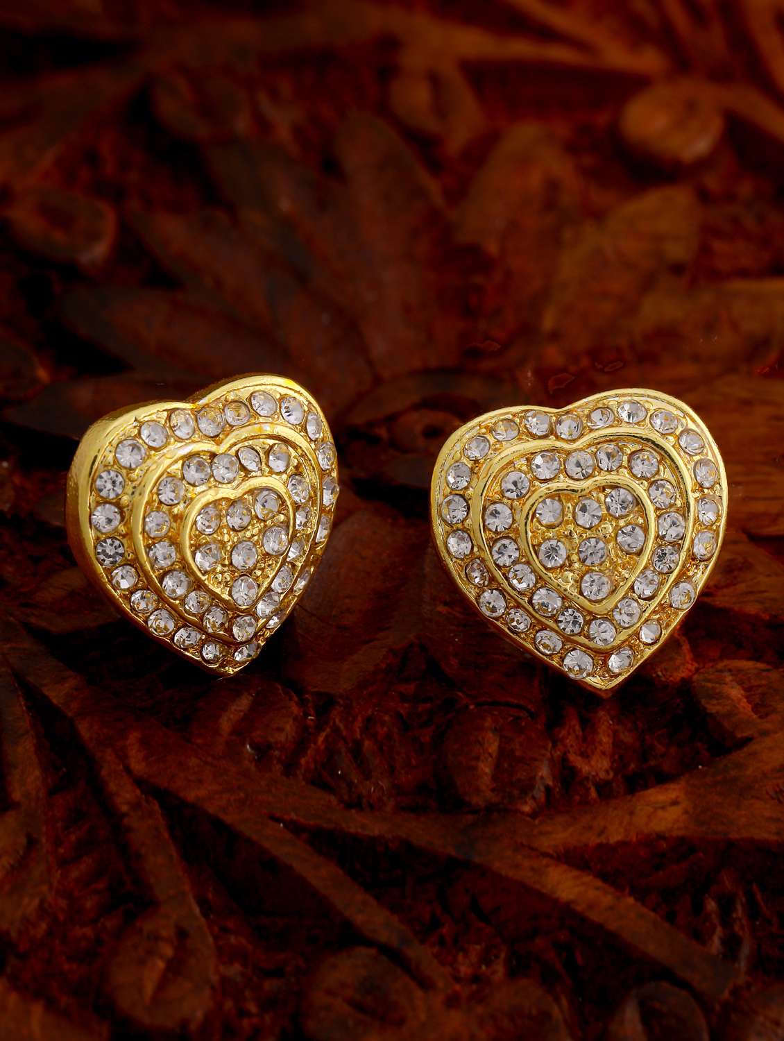 gold  metal studs earring - 17542870 -  Zoom Image - 0