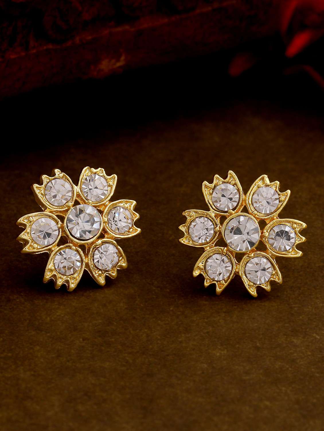 gold metal studs earring