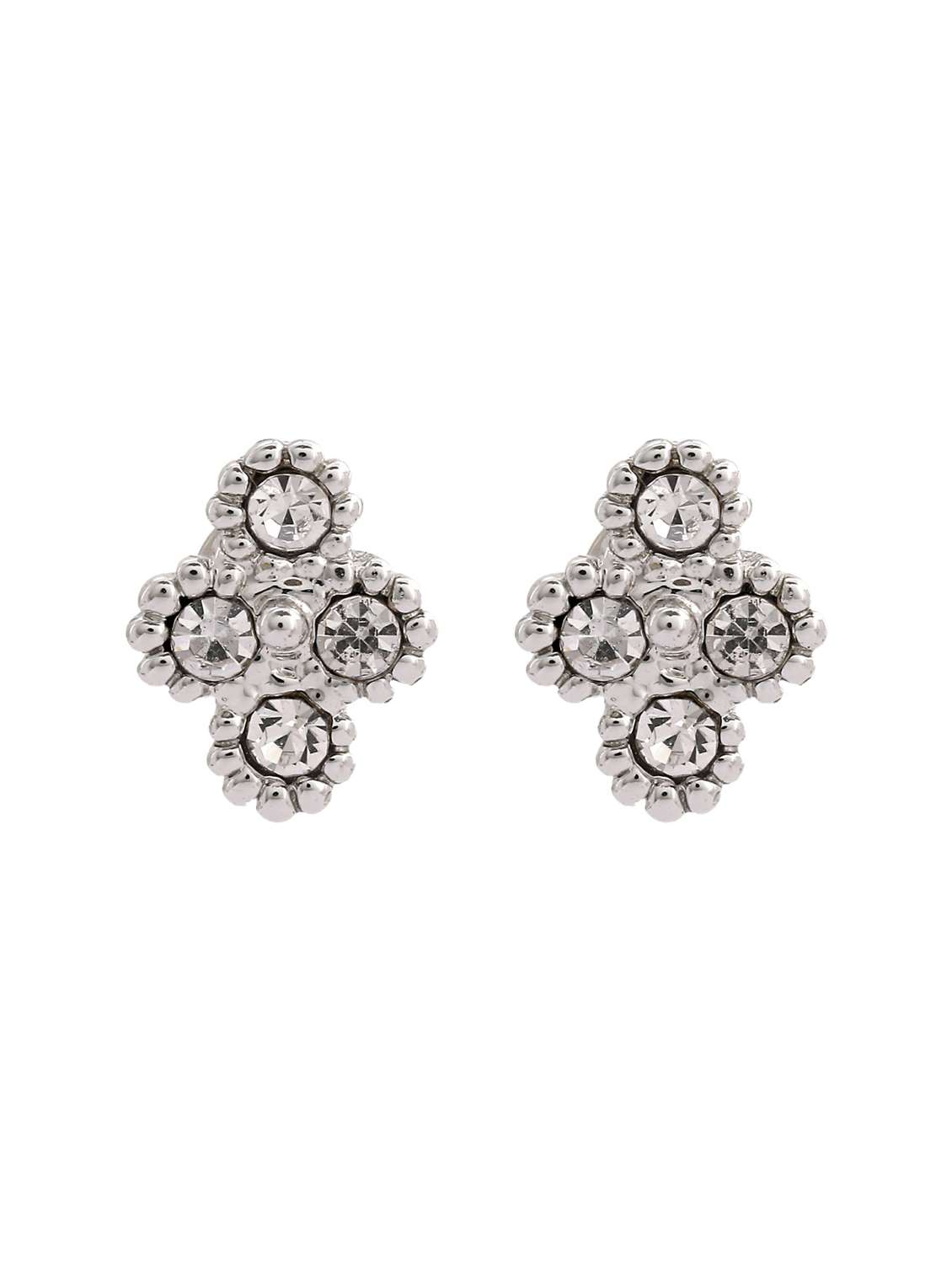 silver metal studs earring - 17542876 - Standard Image - 1