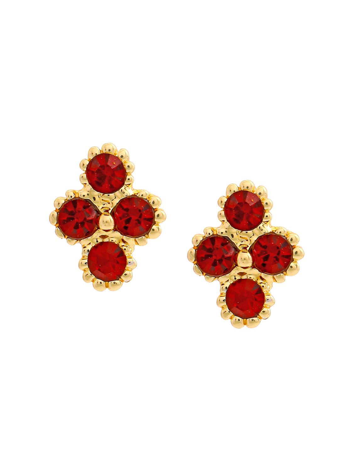 red metal studs earring - 17542877 - Standard Image - 1