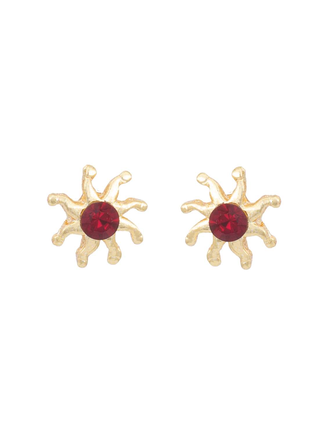 red metal studs earring - 17542879 - Standard Image - 1
