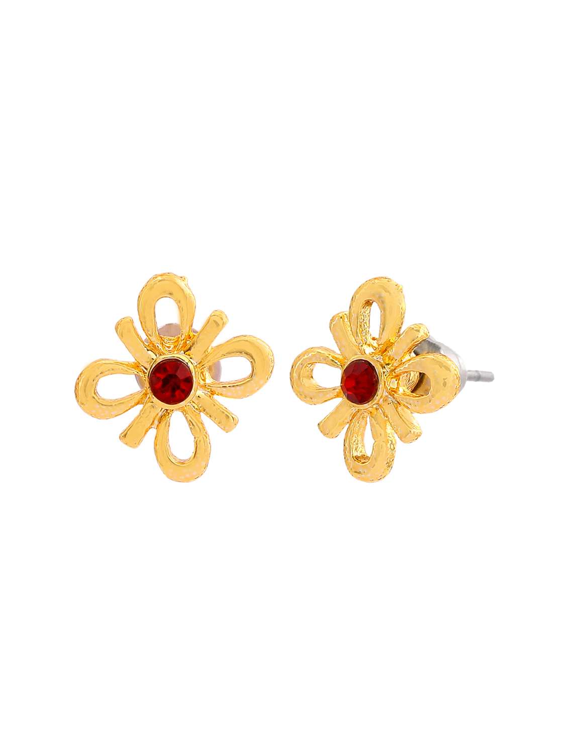 red metal studs earring - 17542881 - Standard Image - 1