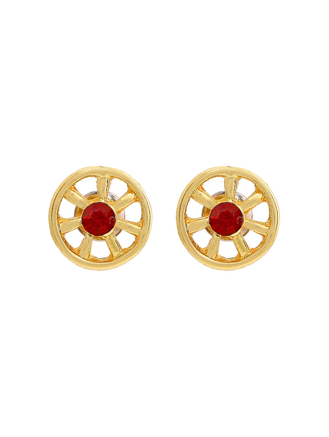 red metal studs earring - 17542883 -  Standard Image - 1
