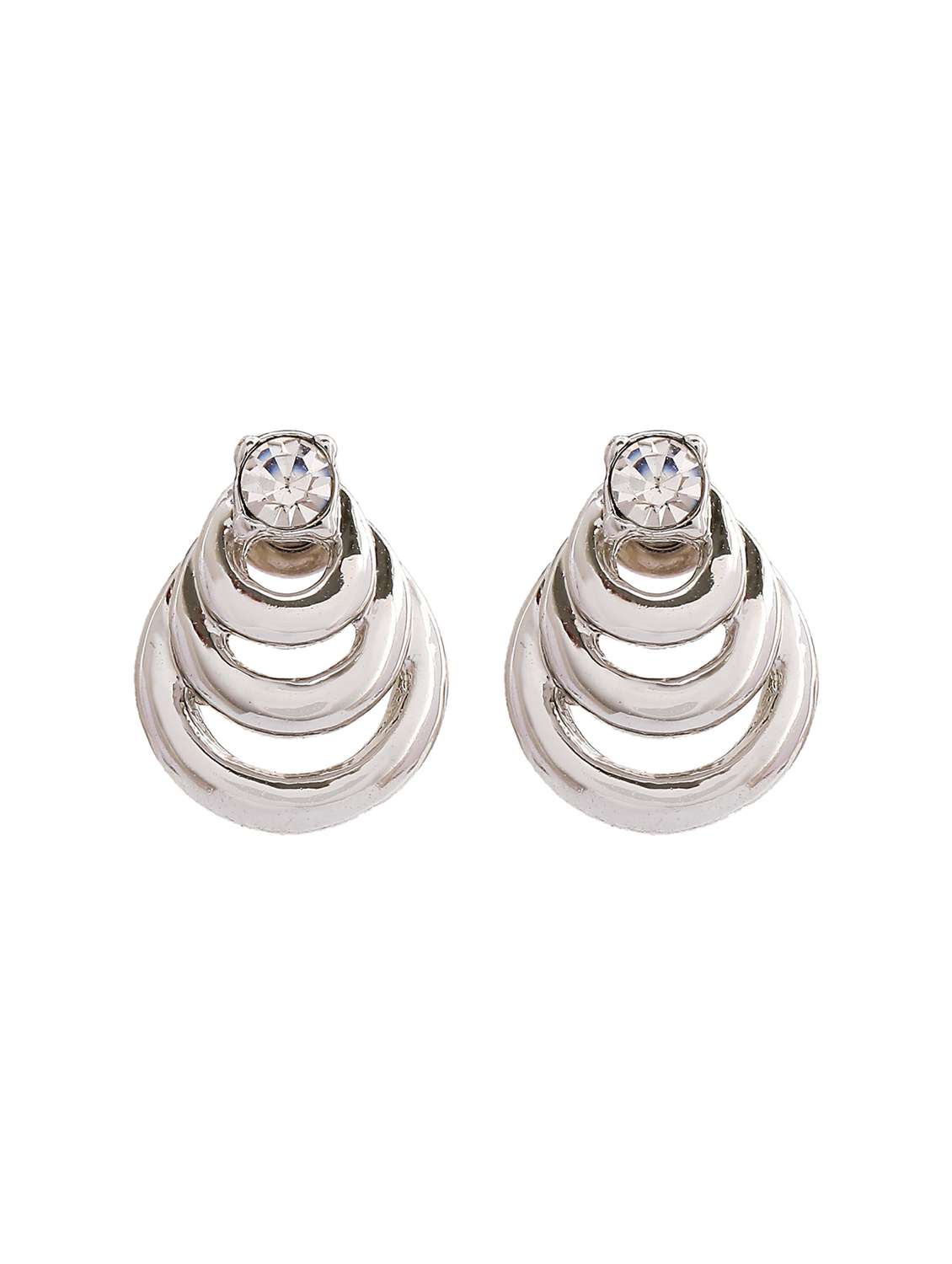 silver metal studs earring - 17542889 - Standard Image - 1