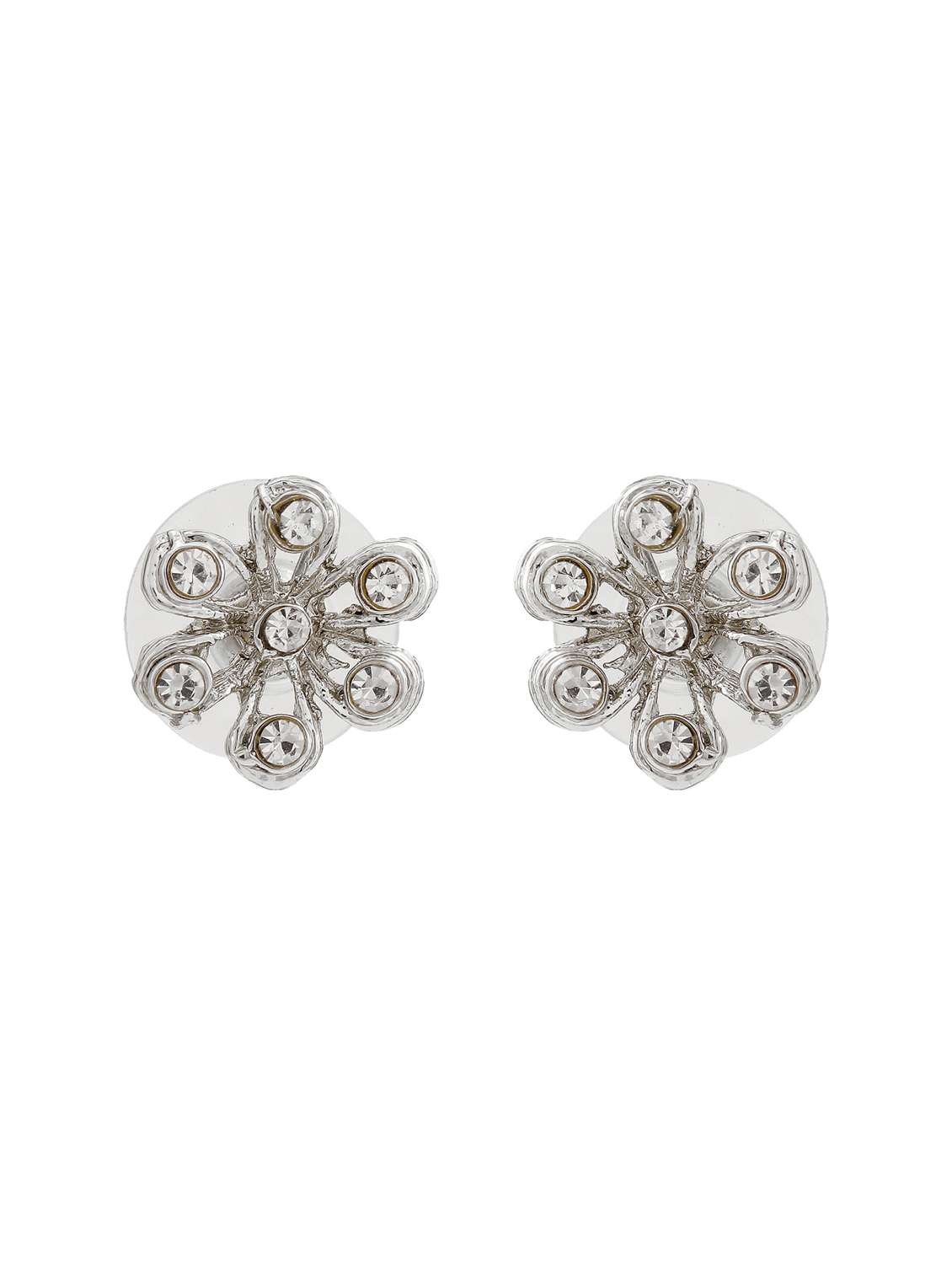 silver metal studs earring - 17542897 - Standard Image - 1