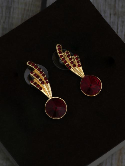 red metal studs earring - 17542904 - Standard Image - 0
