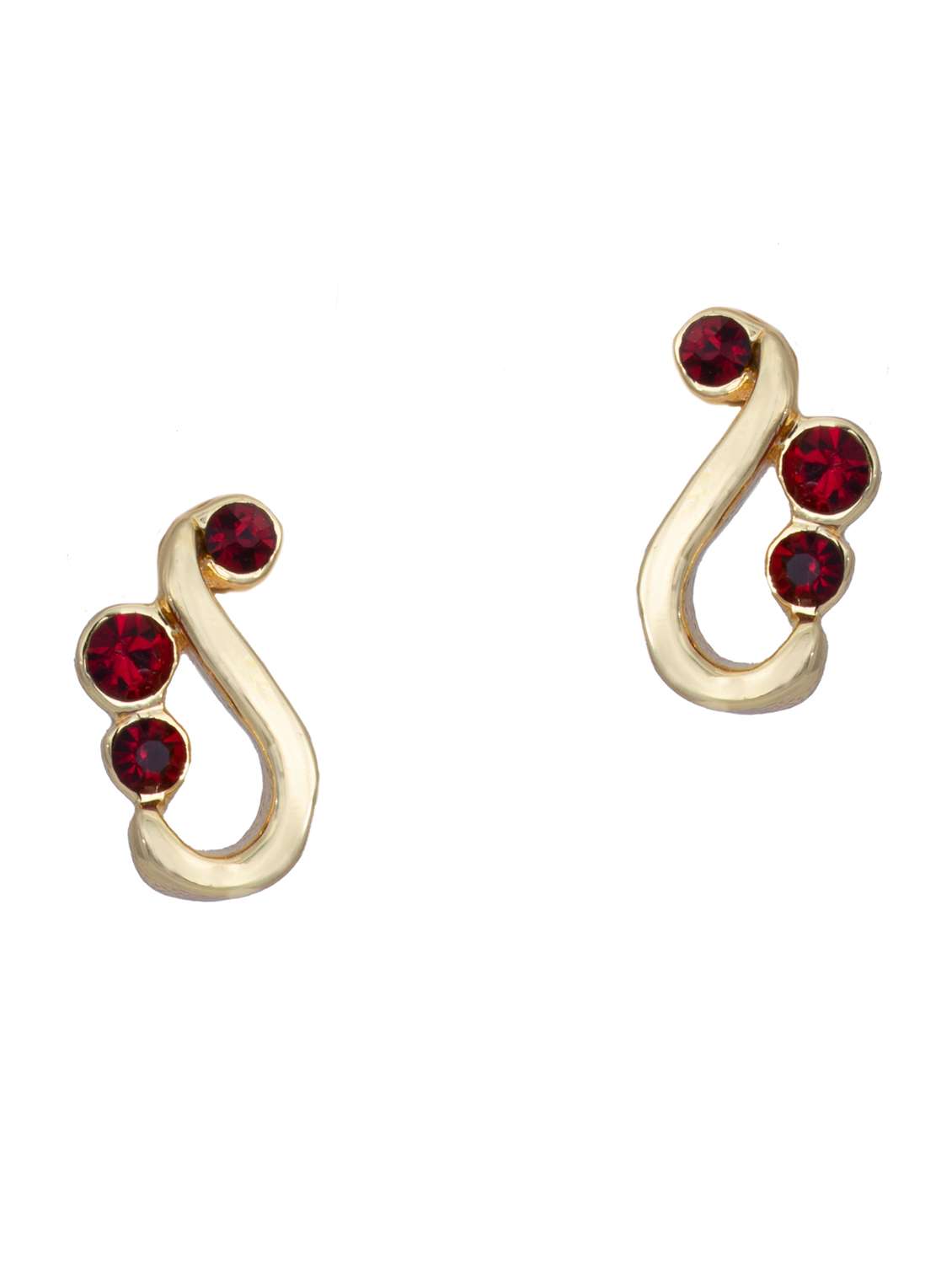 red metal studs earring - 17542911 -  Standard Image - 1