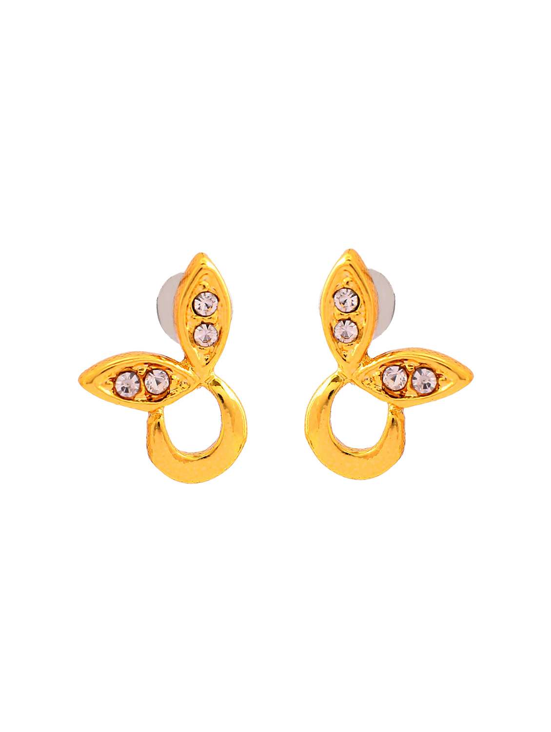 gold metal studs earring - 17542914 -  Standard Image - 1
