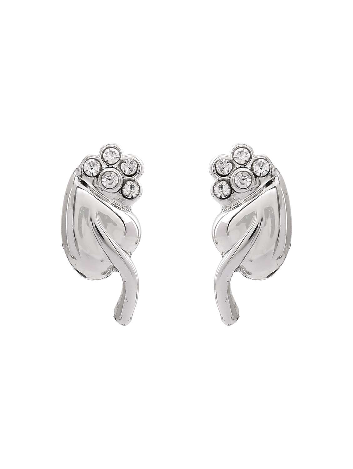 silver metal studs earring - 17542915 - Standard Image - 1