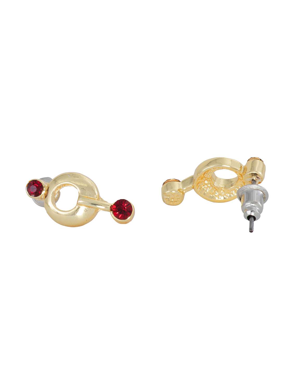 red metal studs earring - 17542917 - Standard Image - 1