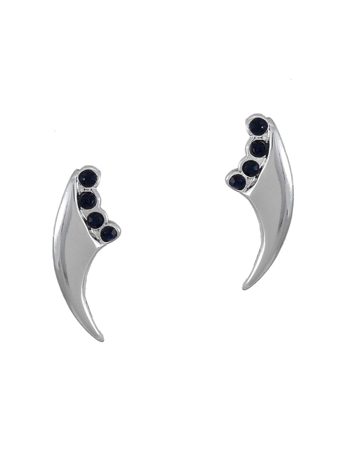 blue metal studs earring - 17542918 - Standard Image - 1