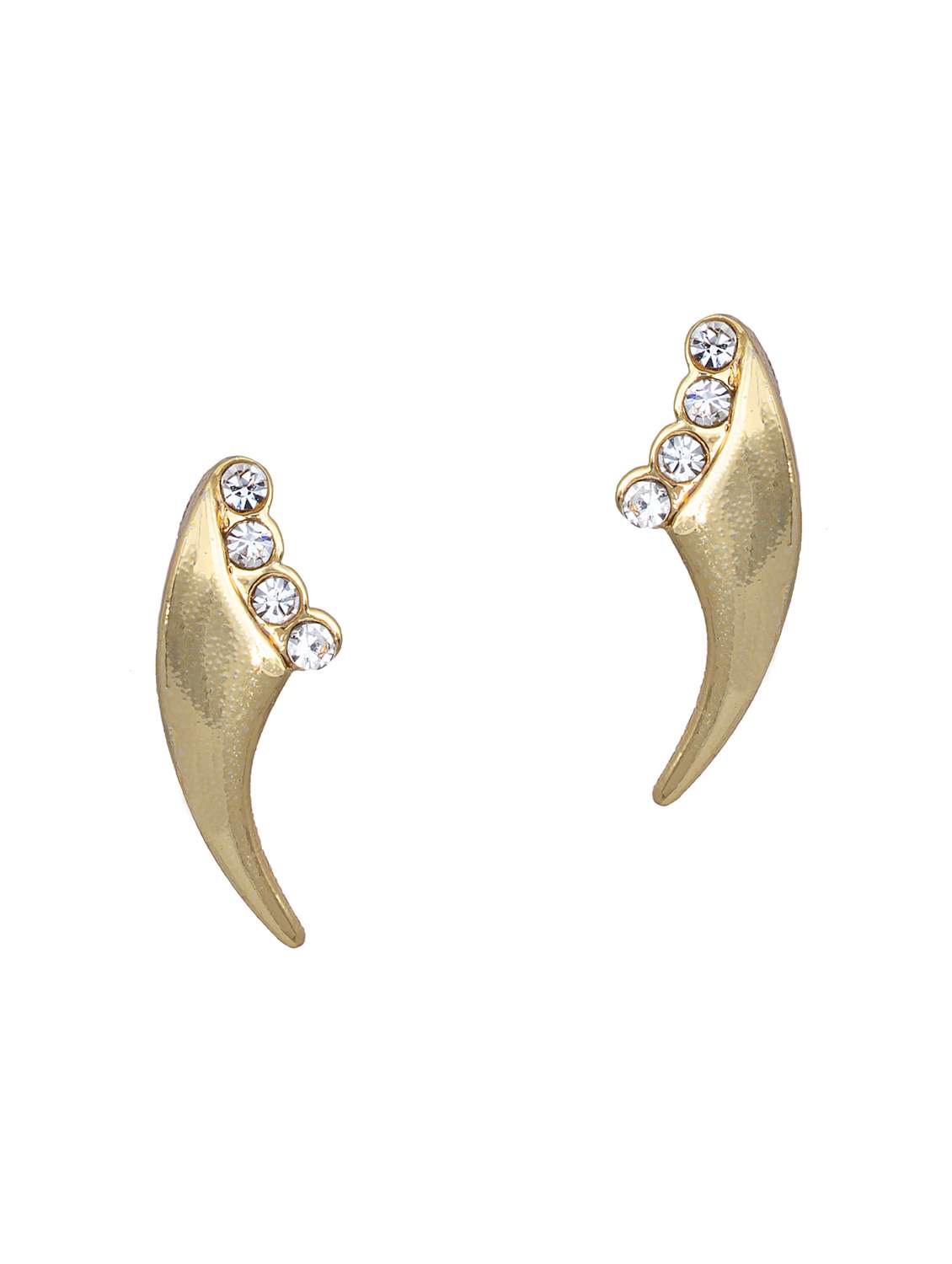 gold metal studs earring - 17542919 - Standard Image - 1